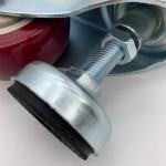 Adjustable Leveling Red PU Caster 2.5 Inch 3 Inch 4 Inch 5 Inch Available