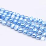 Purple 7-8mm Freshwater Cultured Baroque Shape Pearls Necklace 100 Inches