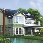 Quick Assembly Luxury Prefab Villa , Light Steel Modular Homes