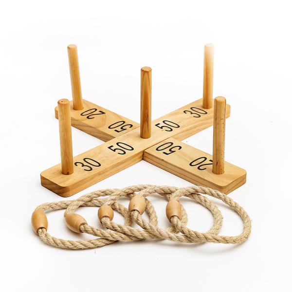 Buy cheap wooden ring toss set wooden outer door game set from wholesalers