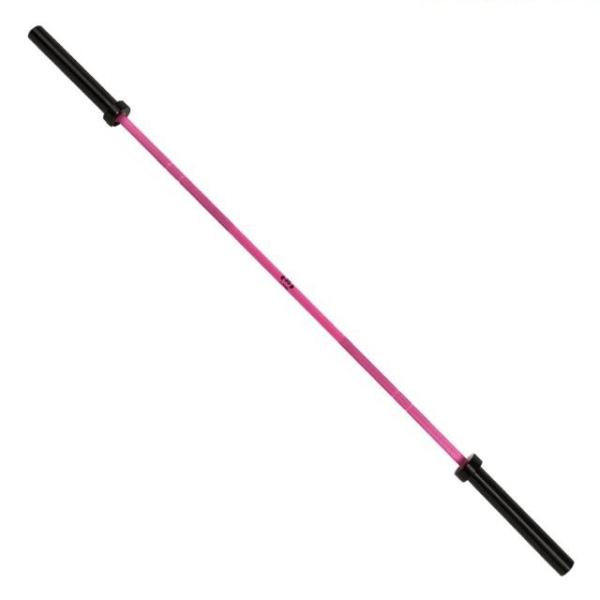 15kg colored women's pink barbell bar rated 1500lb for weightlifting, powerlifti