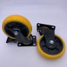 Buy cheap 4 Inch PU Caster With Brake Orange Polyurethane Tread Caster Wheels from wholesalers