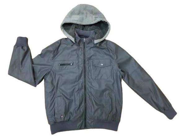 Buy cheap Faux Leather Padded Puffer Jacket from wholesalers