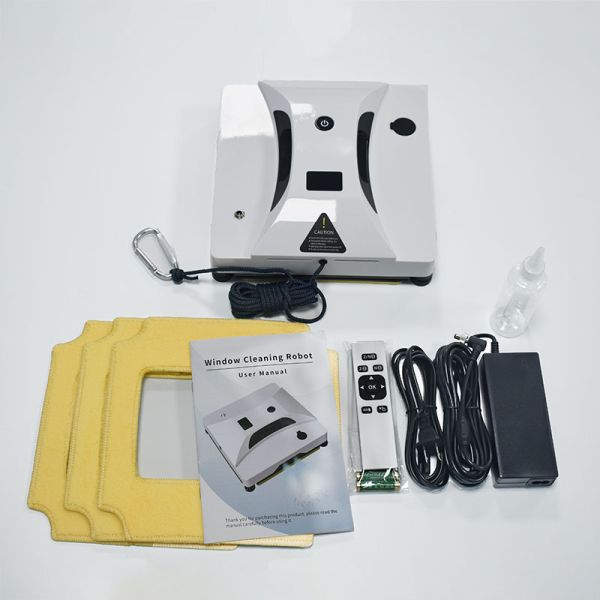 80W Brush Motor Glass Electric Handle Window Vacuum Cleaner Robot for Tall Buildings