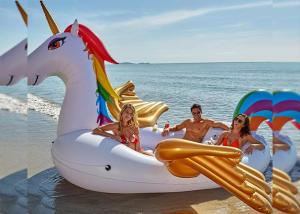 China Inflatable Island Float Adult Water Toy 6 Person Inflatable Unicorn Pool Float on sale