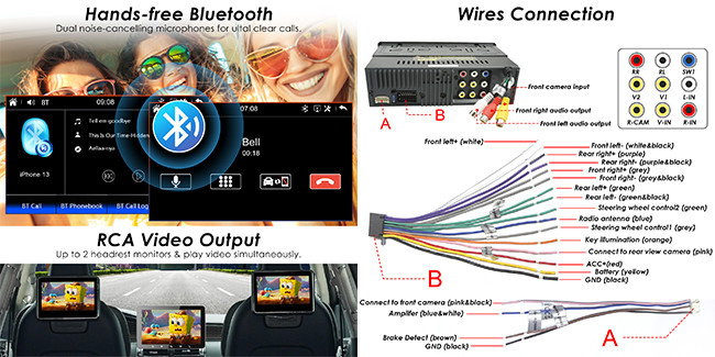 MP5 9 Inch Single Din Radio Car DVD Player Single Din Wired Carplay Android Auto