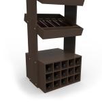 Vintage Wooden Display Stand Wood Wine Display Racks Tequila With LCD Screen
