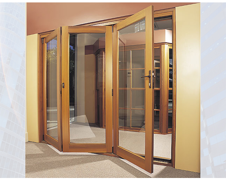 KDSBuilding Cheap Price Front Folding Door Designs In Teak Wood Bifold for superhouse