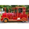 Buy cheap Electric Trackless Sightseeing Amusement Park Train Two Carriages 42 Seats from wholesalers