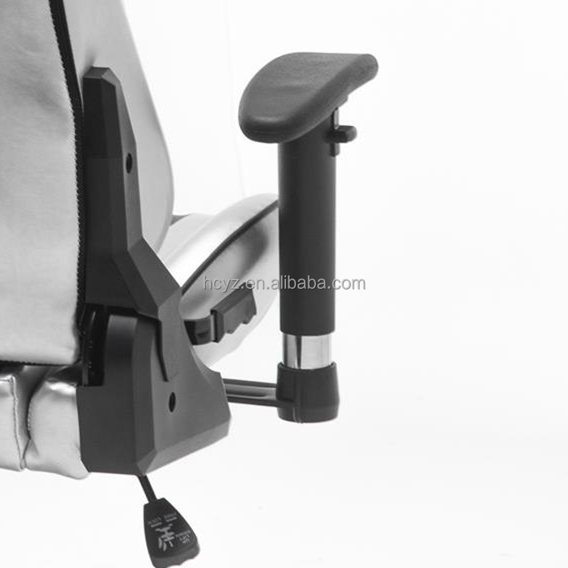 Office/Home Silvery Computer Gamer Executive Chair with Backrest Adjustable 90 -180
