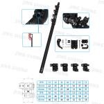 65ft 074 Panel Snap Blue Telescopic Carbon Fiber Pole for Industrial Vacuuming