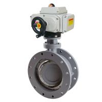 Buy cheap Double Eccentric DN80 DN125 Electric Flange Butterfly Valve product