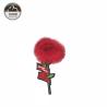 Buy cheap Red Flower Embroidery Designs Patches Custom Logo With Rabbit Fluff Material from wholesalers