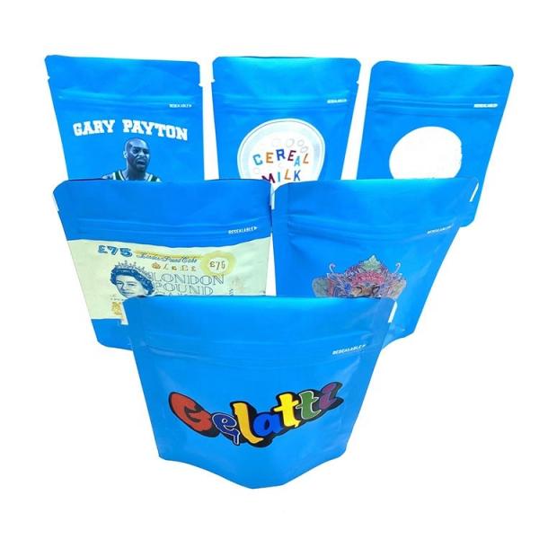 Buy cheap Childproof Biodegradable Stand Up Pouches 3.5 Gram Mylar Doypack Zipper Bags from wholesalers