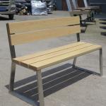 Qualified Urban Steel Metal Garden Bench Outdoor Wooden Park Chair for Sale