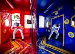 Red Blue IPS Hit Battle Arena Inflatable Battle Arena Sport Games With Digital