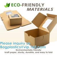 Buy cheap Chocolate Takeaway kraft, Christmas Cookie Bakery Treat Box Set With Window, product