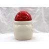 Buy cheap Sweet Treats Ceramic Christmas Cookie Jar Dolomite Red / White Food Container from wholesalers