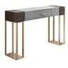 Buy cheap Wooden Console Table With Marble Top And Drawers Brass Gold from wholesalers