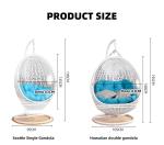Carbon Steel Frame 2 Seat Hammock Swing Egg Shaped Rocking Chair