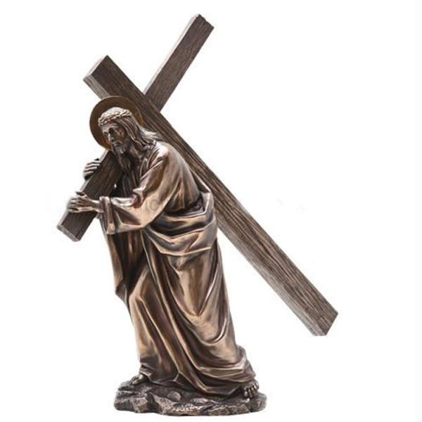 Buy cheap Religion Large metal Jesus cross bronze sculpture,customized bronze statues, China sculpture supplier from wholesalers