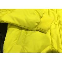 Buy cheap 100% Polyester Yellow Young Hooded Bomber Jacket Warm Coats For Winter product