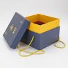 Buy cheap Boutique Custom Paper Gift Packaging Boxes With Ribbon Handles Large from wholesalers