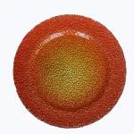 Hot selling High Quality Blue Silver Decoration Glass Charger Plate