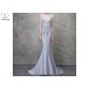 Buy cheap Sleeveless Silver Mermaid Style Prom Dress Lace Beaded Back Semi Nude Sweep Train from wholesalers