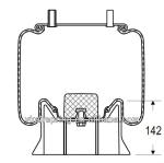 FRUEHAUF SMB M 001472 Gas-Filled Air Bag 4156NP15 Rubber Air Spring Suspension