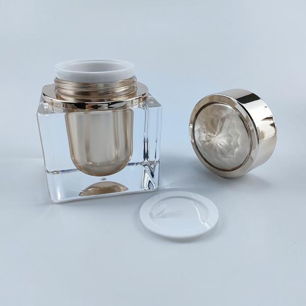 Buy cheap 50ml 100ml 120ml Plastic Cosmetic Jars Acrylic Cream Container from wholesalers