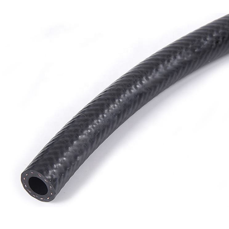 Black Braided Rubber Fuel Hose Ozone Resistant , 50mm Fuel Filler Hose SAE R6 R7