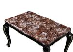 Luxury Paint Carved Ebony Nordic Marble Dining Table , European Style Dining