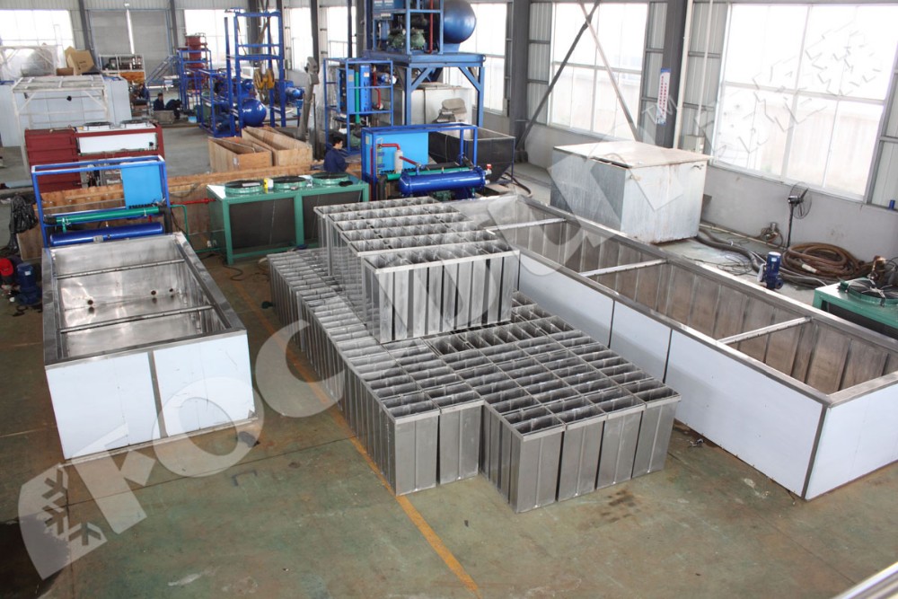 30 Ton Brine Cooling System Ice Block Ice Making Machine For Industrial