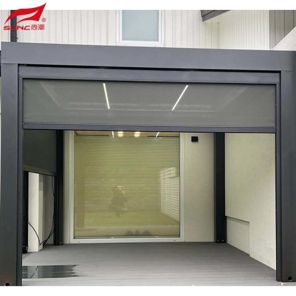 Quality Patio Motorized Outdoor Roller Blinds Windproof Window Shade With Zipscreen for sale