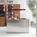Small Room Kitchen Cabinets with Customized Color and Island Cabinet in Modern