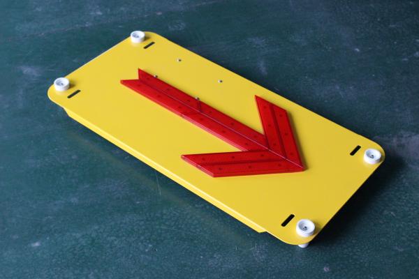 Buy cheap AC DC Solar Rubber Waterproof Reflective Traffic Signs Red LED Light from wholesalers