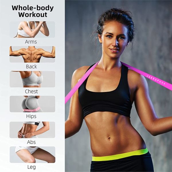 Silicone Resistance Loop Exercise Band For Home Fitness Elastic Workout 5pcs Bands