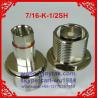Buy cheap DIN 7/16 female connector clamp type for 1/2superflexible cable all brass factory selling from wholesalers