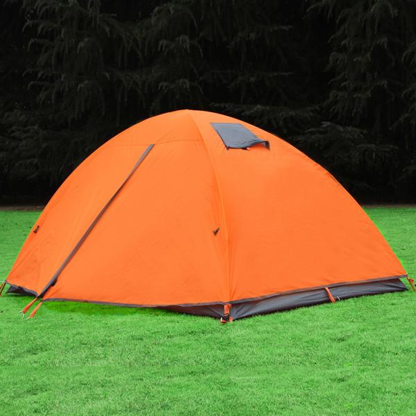 Aluminum Alloy Pole Camping Tent Double Layer Double Door Family Canopy Tent