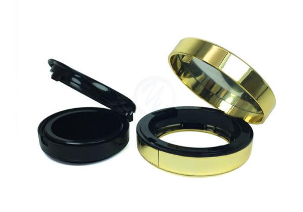 Buy cheap Black Round Empty Cosmetic Compact Containers Powder Case Packaging from wholesalers