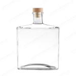 All Size 375ml 750ml 1000ml Flat Square Vodka Glass Whiskey Wine Bottle with