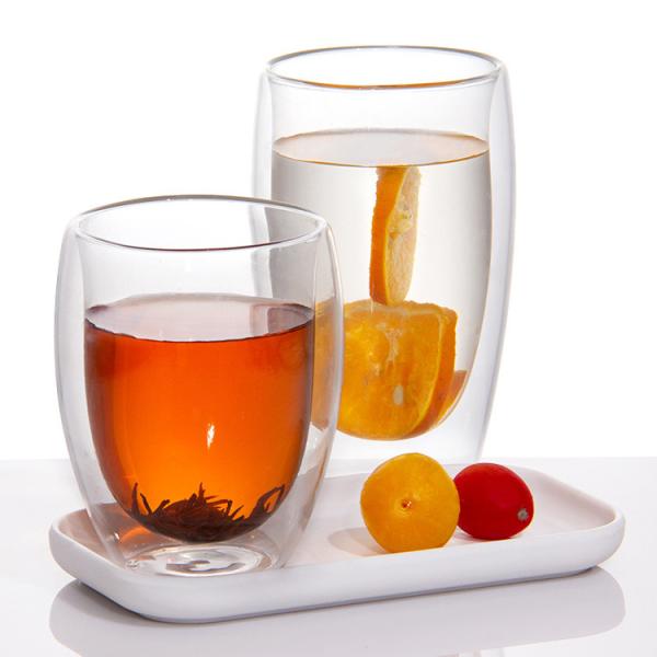 Buy cheap Borosilicate Double Wall Glass Cappuccino Milk Cups For Wedding from wholesalers