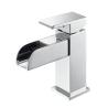 Buy cheap Waterfall Wash Basin Faucet LED light Hot and Cold Water Supply from wholesalers