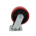 100mm/150mm/200mm Swivel Brake PU Wheels Caster for Heavy Duty Cableway Trolley