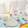 Buy cheap Disposable Colorful Printed Waterproof Table Cover 108" x 54" Rectangle PE Tablecloth from wholesalers