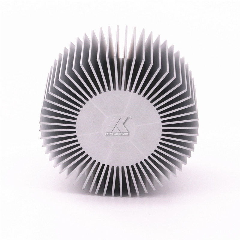 sunflower shape aluminum profile anodized clear finished aluminum heat sink 6063-T5 radiator for LED