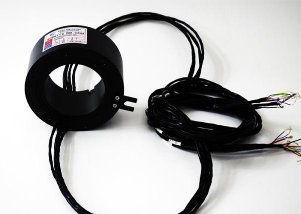 Multi - Point Contact Slip Ring Assembly 80mm Through Hole Size Fiber Brush
