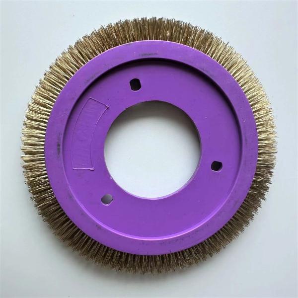 Buy cheap Textile Finishing LK Stenter Brush Wheel Purple Color Plactic Material Copper Brass Brush Hair from wholesalers