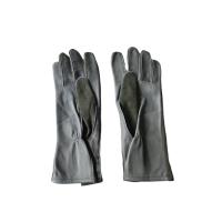 Buy cheap Slip Resistant Full Finger Grey Leather Military Style Gloves product